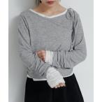tシャツ スタッズデザイントップス レディース