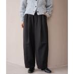 スラックス パンツ ウールライク裏起毛イージーカーブパンツ レディース