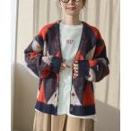 ショッピングアクリル カーディガン 「PENNEYS（ぺニーズ）別注」アソートジャガード起毛ニットカーディガン レディース