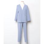 [Emilyan] брючный костюм L sax голубой женский 