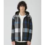 ショッピングチェックアップ パーカー エアリークレストブリッジチェックパデッドパーカー メンズ
