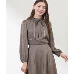 ショッピングドット ブラウス シャツ ダイヤドットパネルブラウス レディース