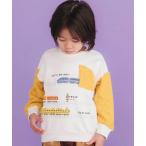 トレーナー  ガタゴト電車サガラ刺しゅう袖切り替えトレーナー(80~130cm) キッズ 子供服 男の子