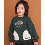 ショッピングSlip トレーナー  クマアニマル刺しゅうポケット付き長袖トレーナー(80~130cm) キッズ 子供服 男の子 女の子