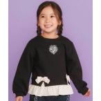 トレーナー  ハート柄コーデュロイ切り替えトレーナー(80~130cm) キッズ 子供服 女の子