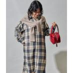 ワンピース オンブレチェック シャツワンピース/ ネルシャツワンピース
