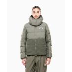 ショッピングアルマーニ コート アウター 「オンライン限定」「エンポリオ アルマーニ EA7」パデッドジャケット ナイロン テディ風ファブリックディテール レディース