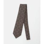 ショッピングネクタイ ネクタイ ブラウン スクエアジャガード ネクタイ