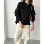 ニット セーター El mar　ウール混ソフトポロニット レディース