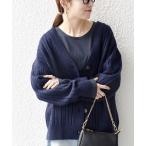 ショッピングカーディガン カーディガン SHIPS any: リブ タック編み Vネック ルーズ ニット カーディガン レディース