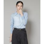 カーディガン レースジャカード長袖ポロカーディガン レディース