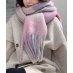 マフラー ストール ふっくらとボリューム感が魅力のチャック柄マフラー　大判ストール レディース
