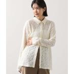 tシャツ 起毛フラワーレースシャツ レディース