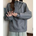 パーカー ハーフジップパーカー レディース