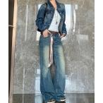 セットアップ ヴィンテージウォッシュ デニムセットアップ レディース