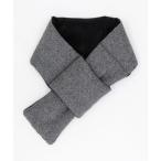 マフラー ツィード調ファブリック ショート マフラー メンズ