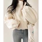 コート アウター ジップボアジャケット レディース