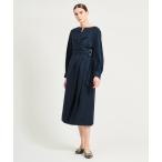 ワンピース ESTNATION / ストレッチギャバジン カシュクールワンピース