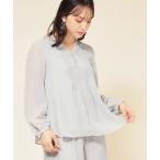ショッピングシフォン ブラウス シャツ 「ピンタック／セットアップ可」シフォンブラウス レディース