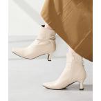 ショッピングヒール ブーツ 2025秋冬新作 サイド リボン ヒールブーツ /51417 レディース