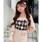 ショッピングボレロ ニット セーター ボレロセットファーアーガイルトップス レディース