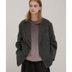 ショッピングツイード ジャケット テーラードジャケット 「セットアップ対応」ルーズシルエット ツイードライクテーラードジャケット メンズ レディース