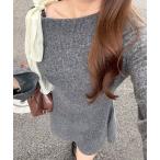 ショッピングアンドミー ワンピース 「Ribbon Collection」マルチWAYオフショルニットワンピース