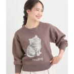 ショッピングアニマル ニット セーター ふわふわタッチでほっこり アニマル ジャカードニット レディース