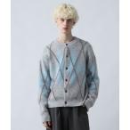 カーディガン アーガイルクルーネックカーディガン(HARE) メンズ