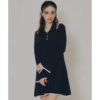 ショッピングニットワンピース ワンピース ラインケーブルミニニットワンピース