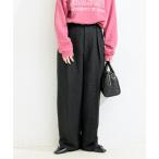 スラックス パンツ 手洗い可 / スパンコールツイードタックワイドパンツ レディース