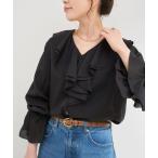 ブラウス シャツ 「追加」「WEB限定」ウォッシャブル / R/NYラッフルフリルブラウス レディース
