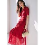 ショッピングニットワンピ 「FRAY I.D」 半袖ワンピース 1 レッド レディース