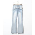 「GYDA」 ブーツカットデニムパンツ X-SMALL ライトブルー レディース