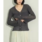 ショッピングサマー カーディガン 「NEUNA」 ニットカーディガン FREE チャコールグレー レディース