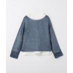 ニット セーター ヘアリー ラメ メッシュニット+カットソー 「A DAY IN THE LIFE」 レディース