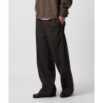 ショッピングワイドパンツ スラックス 「H」ウーステッド 2プリーツ ワイドパンツ メンズ
