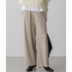 ショッピングワイドパンツ パンツ 「洗える」ハイカウントフラノ ドロスト ワイド パンツ レディース