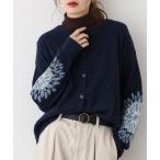 カーディガン ダリア ジャカード カーデ レディース