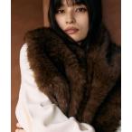 ストール マフラー フェイクファー巾着ストール レディース