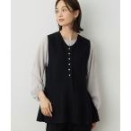 ショッピングパール カーディガン パールバルーンベスト レディース