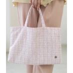 エコバッグ スカラップハンドルツイードトート