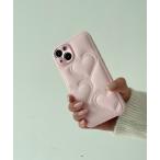 スマホケース キルト ハート柄 / スマホカバー iPhoneケース ( 14 / 15 / 16 )