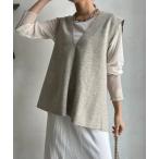 ショッピングジレ ベスト ジレ ダブルフェイスジャージージレ レディース