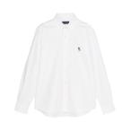 ショッピングクールビズ シャツ フレンチブルドッグ刺繍 オックスフォードシャツ メンズ