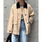 ブルゾン アウター ステンカラーコットンジャケット(chiica original) / 春アウター ステンカラーコート ハンティングジャケット ミド