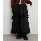 ショッピングロングスカート スカート イレヘムレースロングスカート