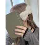 ヘアクリップ フェイクファーリボンバレッタ