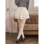 スカート フェイクスウェードフリルミニスカート