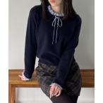 ショッピングフリル ニット セーター フリルレイヤードニットプルオーバー レディース